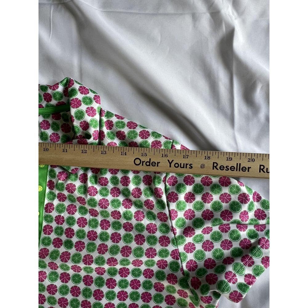 PGA Tour Polo Shirt Womens XL Performance Golf Citrus Print Polyester - Picture 10 of 13